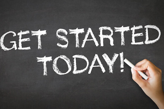 Get Started Today Chalk Illustration